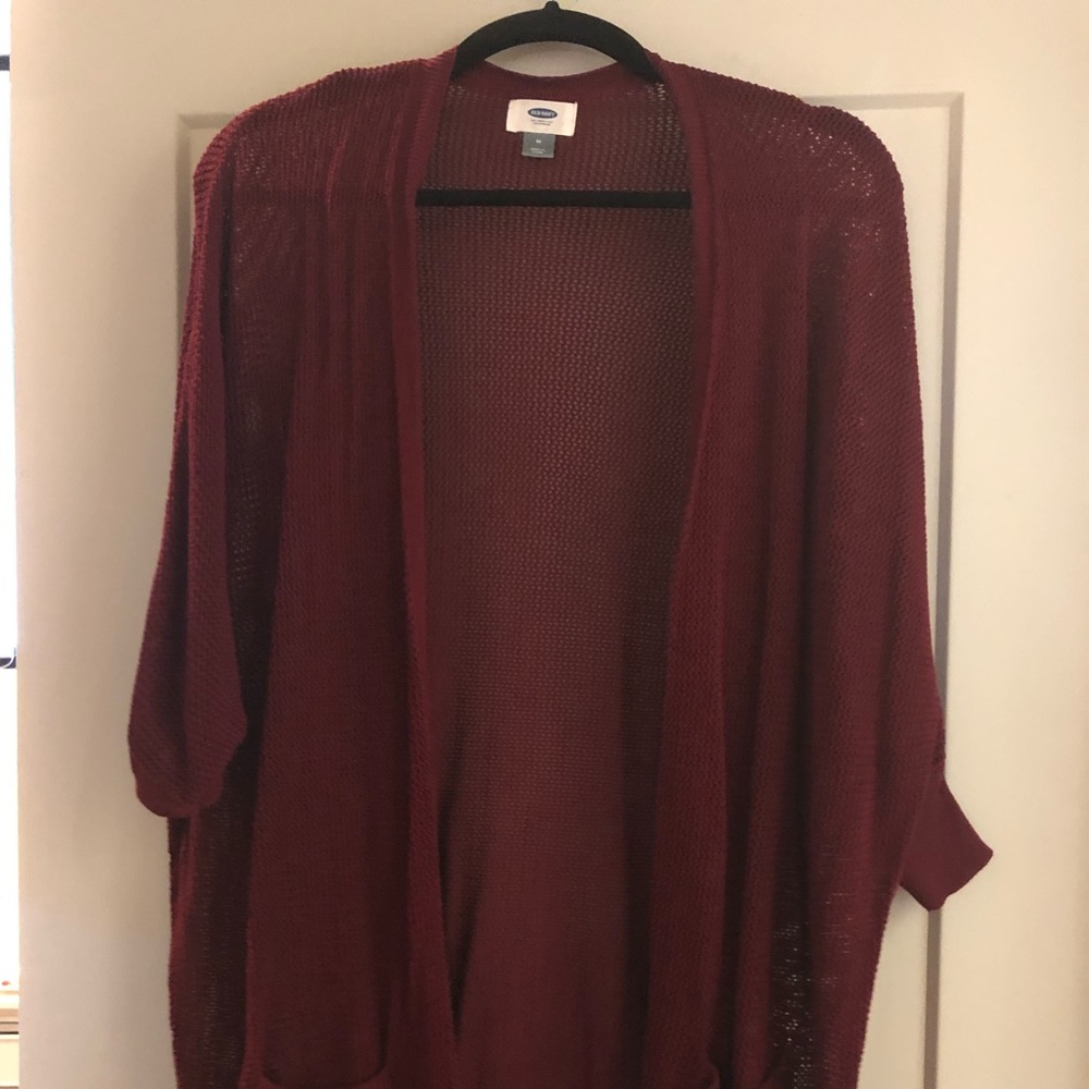 Old Navy maroon sheer cardigan